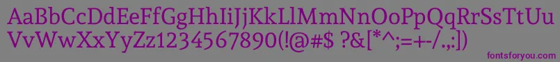 AndadaRegular Font – Purple Fonts on Gray Background