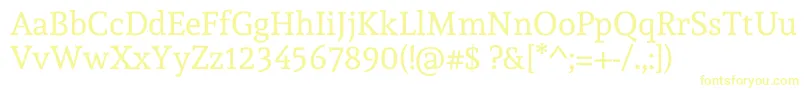 AndadaRegular Font – Yellow Fonts on White Background