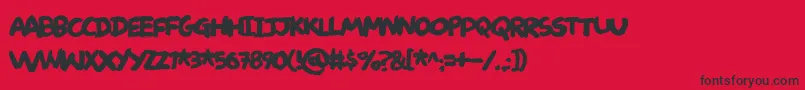 Deliverdemo Font – Black Fonts on Red Background