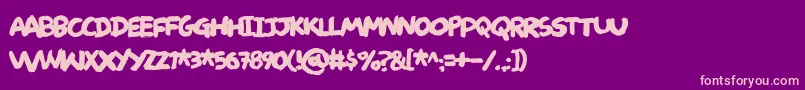 Deliverdemo Font – Pink Fonts on Purple Background