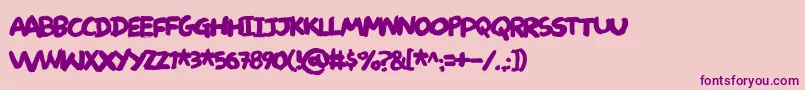 Deliverdemo Font – Purple Fonts on Pink Background