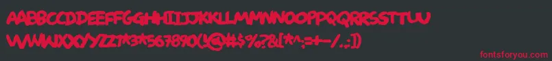 Deliverdemo Font – Red Fonts on Black Background