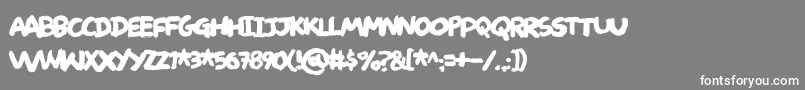 Deliverdemo Font – White Fonts on Gray Background