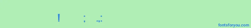 Czcionka Heading – niebieskie czcionki na zielonym tle