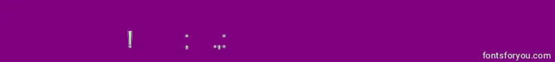 フォントHeading – 紫の背景に緑のフォント