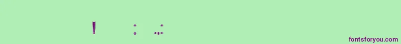 Czcionka Heading – fioletowe czcionki na zielonym tle