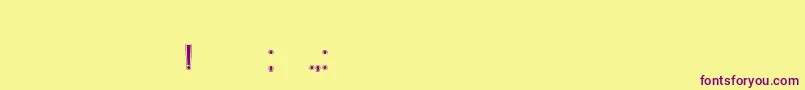 Czcionka Heading – fioletowe czcionki na żółtym tle