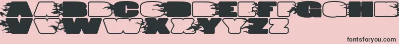 JumboBurnA-Schriftart – Schwarze Schriften auf rosa Hintergrund