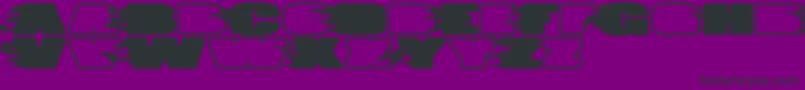 Fonte JumboBurnA – fontes pretas em um fundo violeta