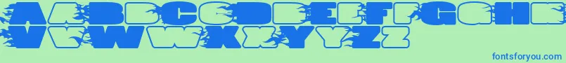 Lisätietoja JumboBurnA-fontista JumboBurnA-fontti – siniset fontit vihreällä taustalla
