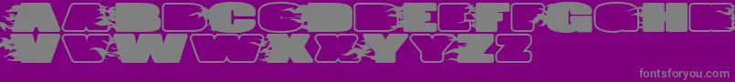 Police JumboBurnA – polices grises sur fond violet