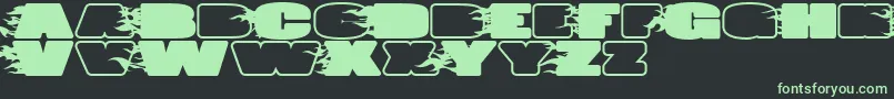 Шрифт JumboBurnA – зелёные шрифты на чёрном фоне