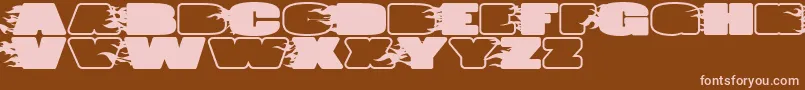 JumboBurnA Font – Pink Fonts on Brown Background