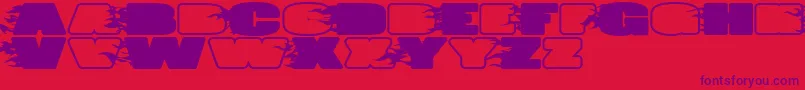 JumboBurnA Font – Purple Fonts on Red Background
