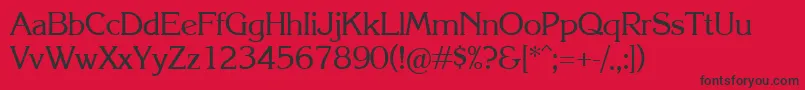 Karelia Font – Black Fonts on Red Background