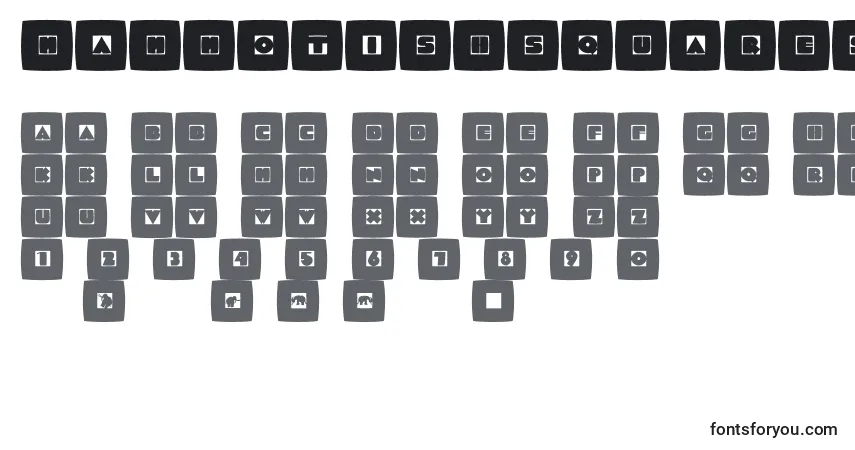 Schriftart Mammotishsquares – Alphabet, Zahlen, spezielle Symbole