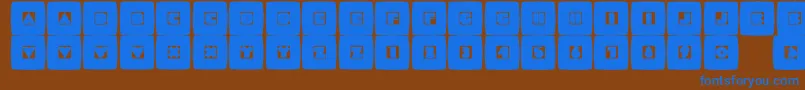 Police Mammotishsquares – polices bleues sur fond brun