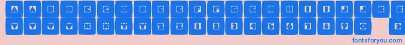 フォントMammotishsquares – ピンクの背景に青い文字