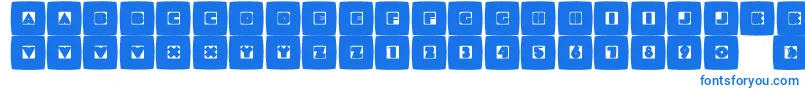 フォントMammotishsquares – 白い背景に青い文字