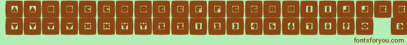 Mammotishsquares Font – Brown Fonts on Green Background