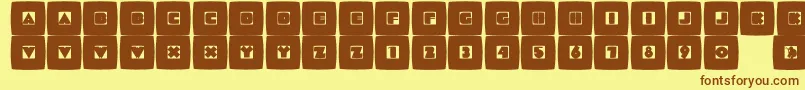 Mammotishsquares Font – Brown Fonts on Yellow Background