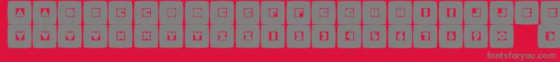 Mammotishsquares Font – Gray Fonts on Red Background