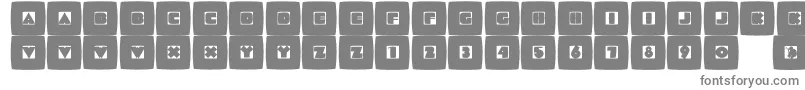 Mammotishsquares-fontti – harmaat kirjasimet valkoisella taustalla
