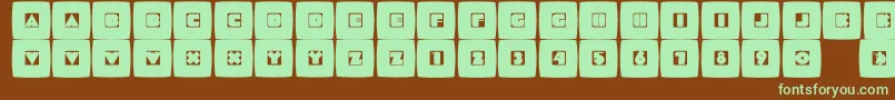 Mammotishsquares Font – Green Fonts on Brown Background