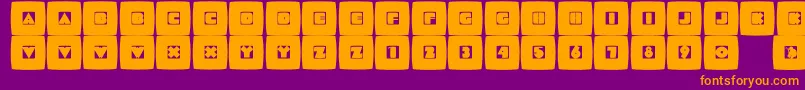 Mammotishsquares Font – Orange Fonts on Purple Background