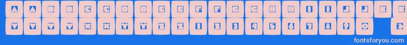 Mammotishsquares Font – Pink Fonts on Blue Background