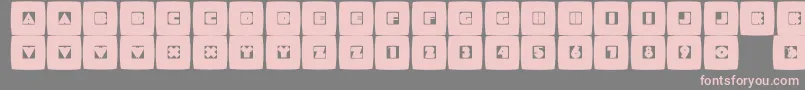 フォントMammotishsquares – 灰色の背景にピンクのフォント