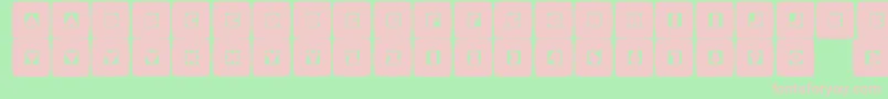 Fonte Mammotishsquares – fontes rosa em um fundo verde