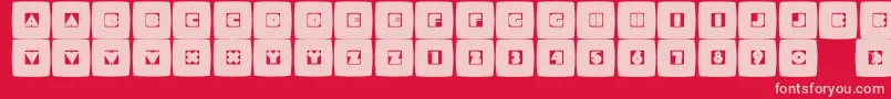 フォントMammotishsquares – 赤い背景にピンクのフォント