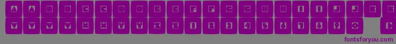 フォントMammotishsquares – 紫色のフォント、灰色の背景