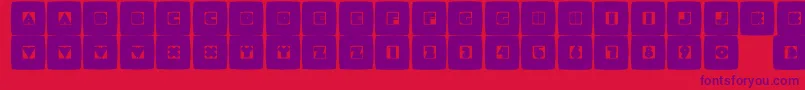 Mammotishsquares Font – Purple Fonts on Red Background