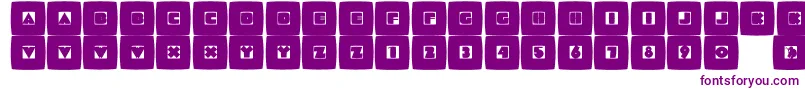 Mammotishsquares-fontti – violetit fontit valkoisella taustalla