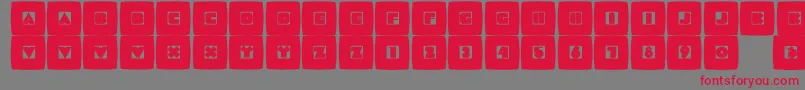Mammotishsquares-Schriftart – Rote Schriften auf grauem Hintergrund
