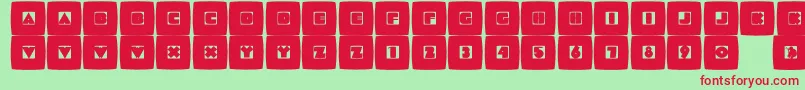 Mammotishsquares Font – Red Fonts on Green Background