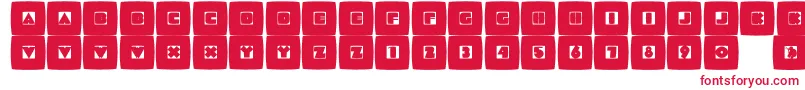 Mammotishsquares Font – Red Fonts on White Background