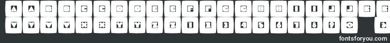 フォントMammotishsquares – 白い文字