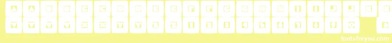 Mammotishsquares Font – White Fonts on Yellow Background