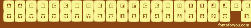 Mammotishsquares Font – Yellow Fonts on Brown Background