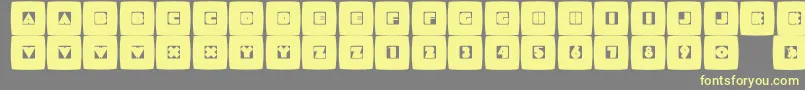 Шрифт Mammotishsquares – жёлтые шрифты на сером фоне