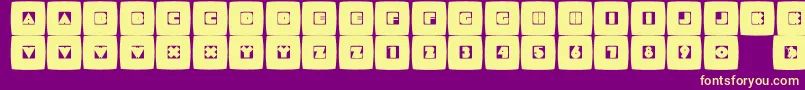 Mammotishsquares Font – Yellow Fonts on Purple Background