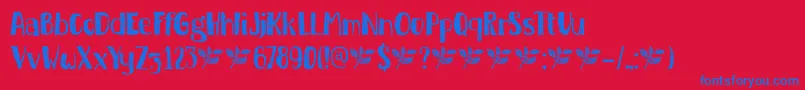 Шрифт DkBuckthorn – синие шрифты на красном фоне