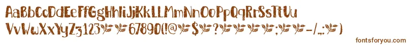 Шрифт DkBuckthorn – коричневые шрифты на белом фоне