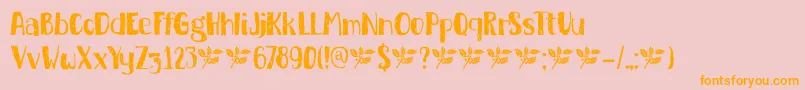 DkBuckthorn Font – Orange Fonts on Pink Background