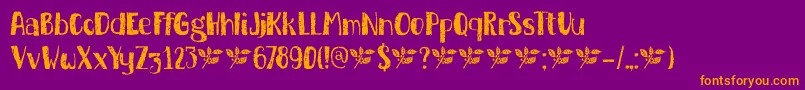 DkBuckthorn Font – Orange Fonts on Purple Background