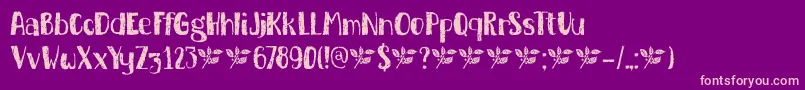 DkBuckthorn Font – Pink Fonts on Purple Background