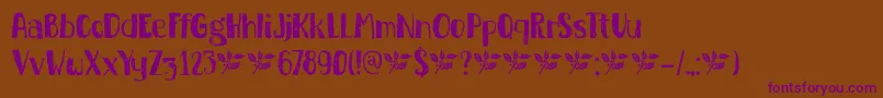DkBuckthorn Font – Purple Fonts on Brown Background
